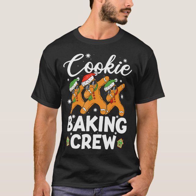 Dancing Gingerbread Man Cookie Baking Crew Christm T-Shirt (Vorderseite)