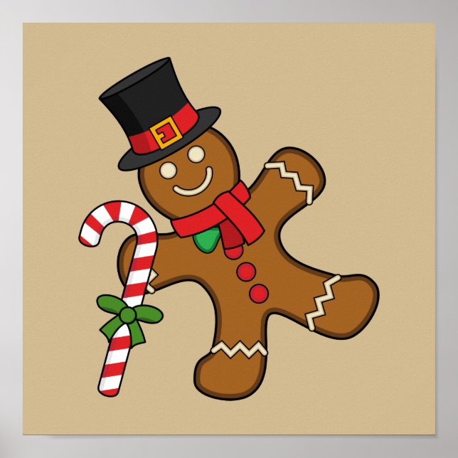 Dancing Gingerbread Man Poster (Vorne)