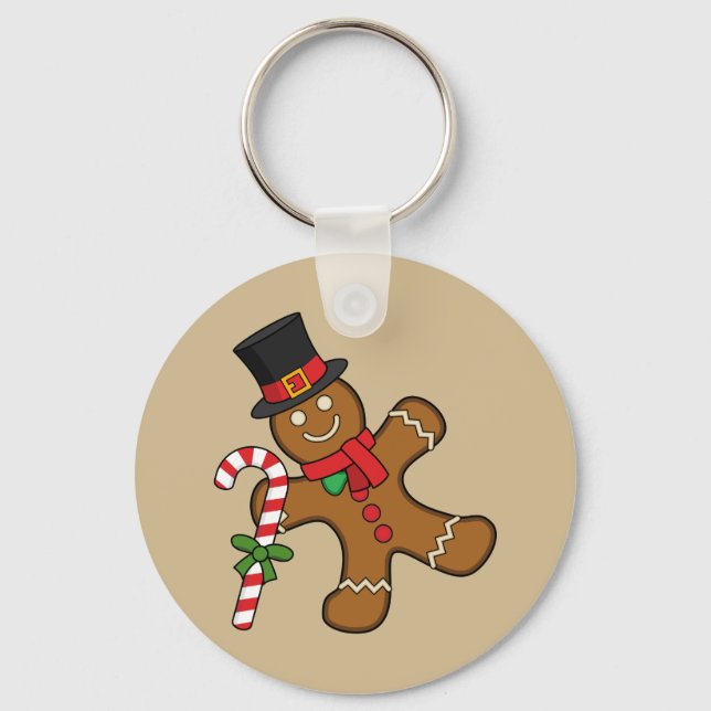 Dancing Gingerbread Man Schlüsselanhänger (Vorderseite)
