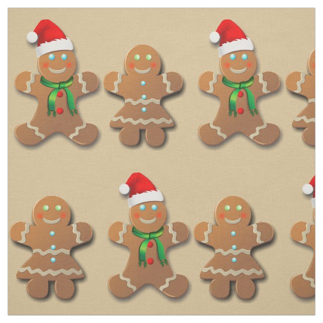 Dancing Gingerbrot Cookies Stoff (Muster)