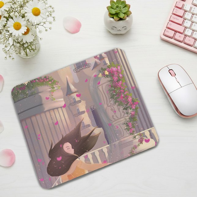 Dancing Girl by the Castle Mouse Pad Mousepad (Von Creator hochgeladen)