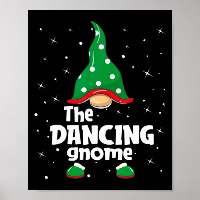 Dancing Gnome Family Matching Christmas Funny Paja Poster (Vorne)