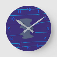 Dancing Goddess River Blue Neon Tribal Minimalisti