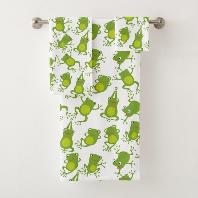 Dancing Green Frogs Badhandtuch Set (Insitu)