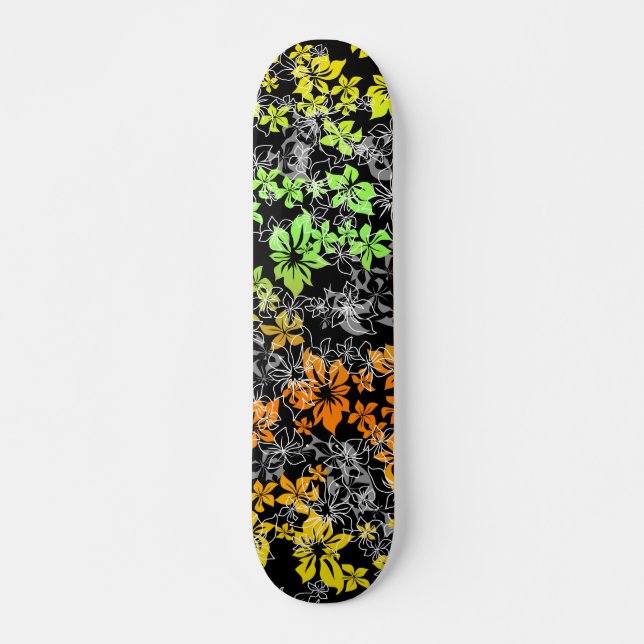 Dancing Hibiskus Skateboard (Vorne)