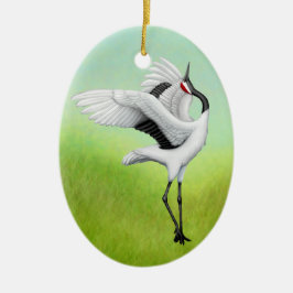 Dancing Japanese Cranes Holiday Ornament