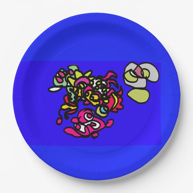 Dancing jellyfishes  pappteller (Vorderseite)