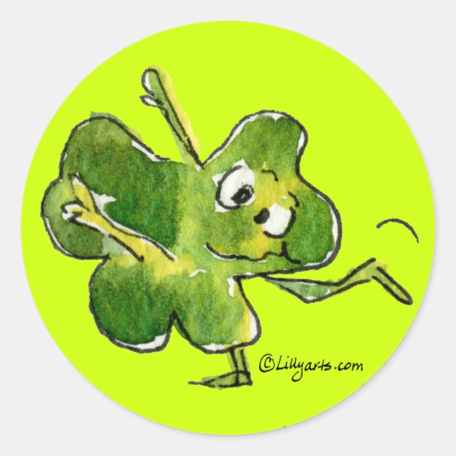 Dancing Kleeblatt Irish Jig Sticker (Vorderseite)