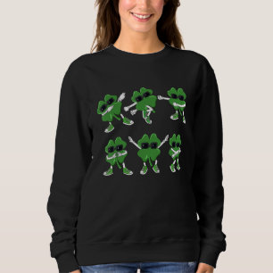 Dancing Kleeblatts St Patrick's Day Dabbing Boys G Sweatshirt