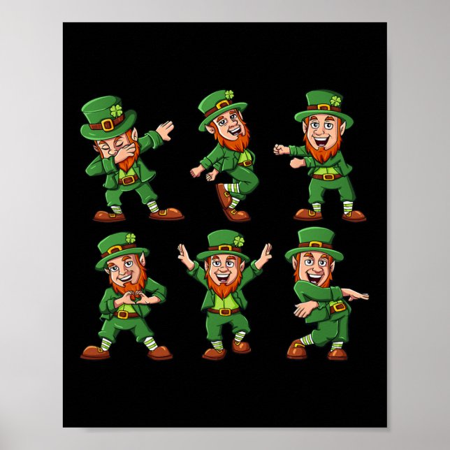 Dancing Leprechauns St Patrick's Day Funny Boys Gi Poster (Vorne)