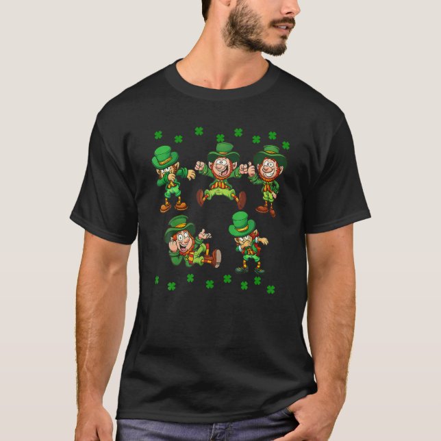 Dancing Leprechauns St Patrick's Day Funny Boys Gi T-Shirt (Vorderseite)