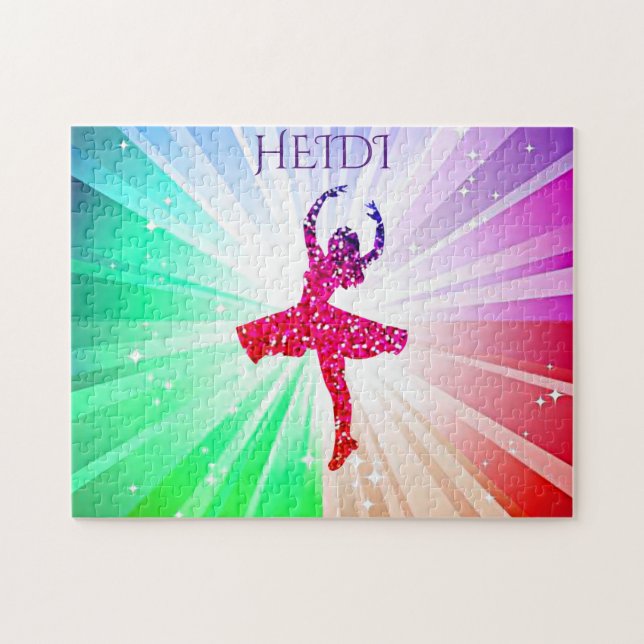 Dancing Lights Puzzle mit schönem Tänzer. (Horizontal)