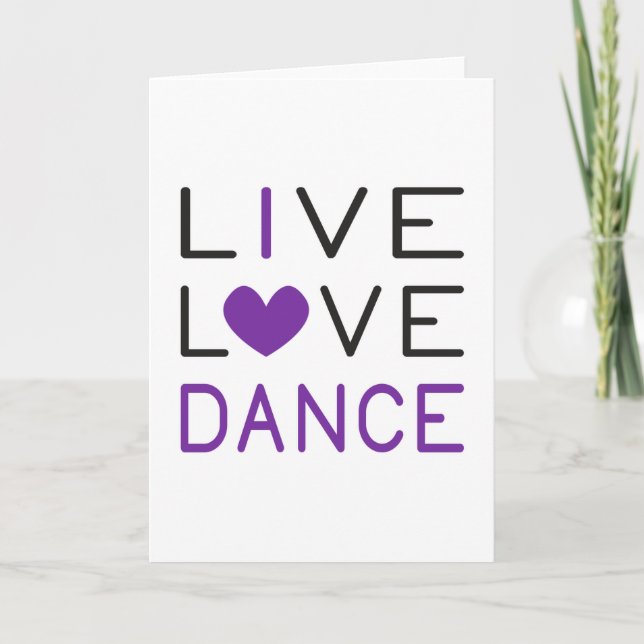 Dancing Live Liebe Dance Queen Dancer Gift Karte (Vorderseite)