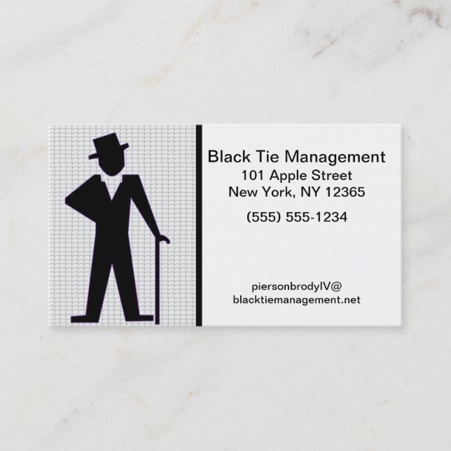 Dancing Man Customizable Text Business Card Visitenkarte (Vorderseite)
