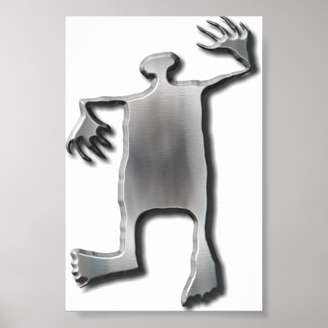 Dancing Man Edelstahl Poster (Vorne)
