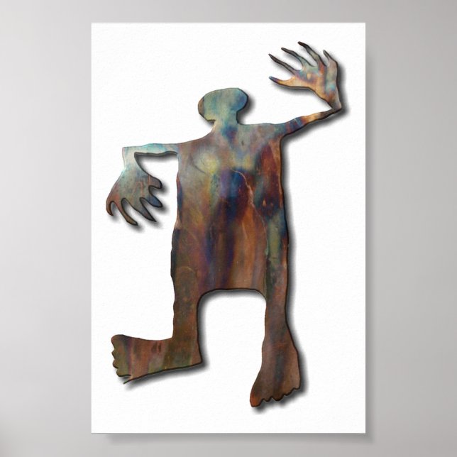 Dancing Man Kupfer Poster (Vorne)