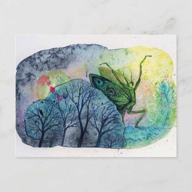 Dancing Mantis Postkarte (Vorderseite)