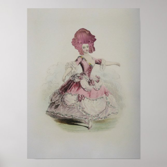 Dancing Marie Antoinette 12x16"- (Größenoptionen) Poster (Vorne)