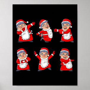 Dancing Mrs Claus Dance Challenge Boys Girls Kinde Poster