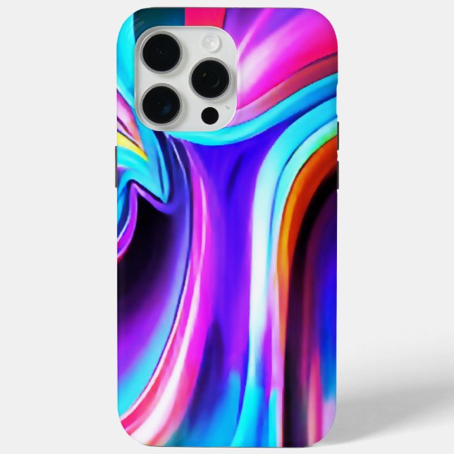 Dancing Neon Lights- blue Case-Mate iPhone Hülle (Rückseite)