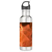 Dancing Orange Flame Edelstahl Wasserflasche