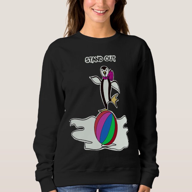 Dancing Penguin Fun Animals Sweatshirt (Vorderseite)