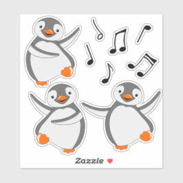 Dancing Penguins Vinyl Stickers Aufkleber
