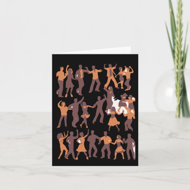 Dancing People Sticker Karte (Vorderseite)