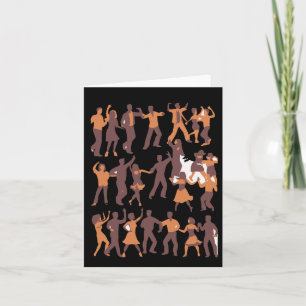 Dancing People Sticker Karte