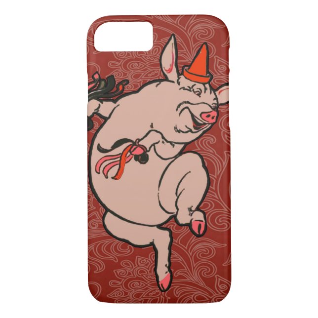 Dancing Pig Antique Niedlich Dancer Case-Mate iPhone Hülle (Rückseite)