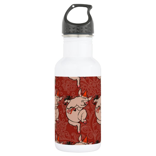 Dancing Pig Antique Niedlich Dancer Trinkflasche (Vorderseite)