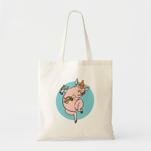 Dancing Pig Tragetasche (Vorne)