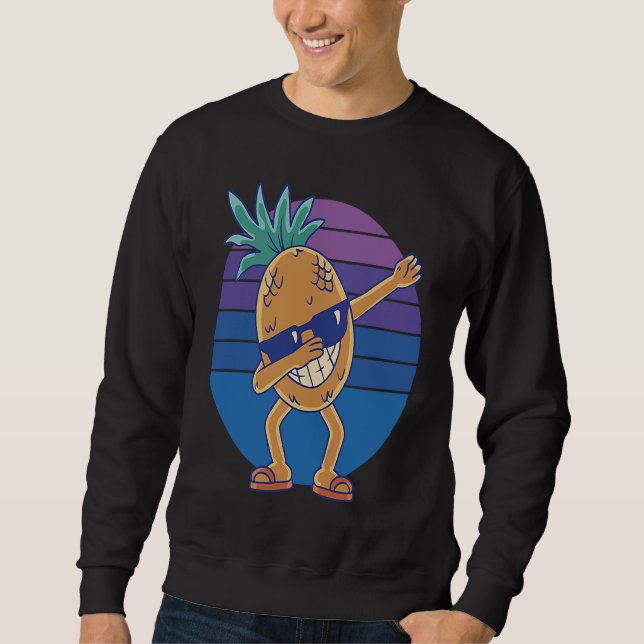 dancing pineapple graphic  for men women and child sweatshirt (Vorderseite)
