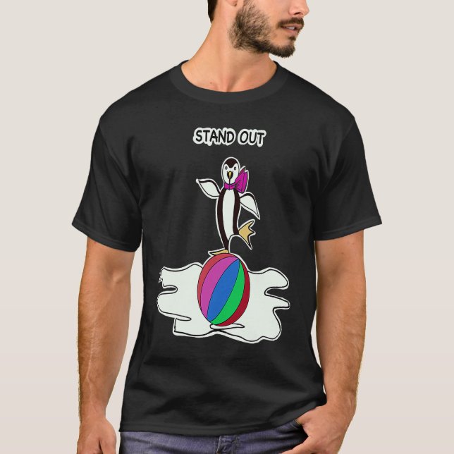 Dancing Pinguin Fun Animals T-Shirt (Vorderseite)
