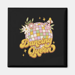 Dancing Queen Boho Disco Blume 70er 80er Women Magnet