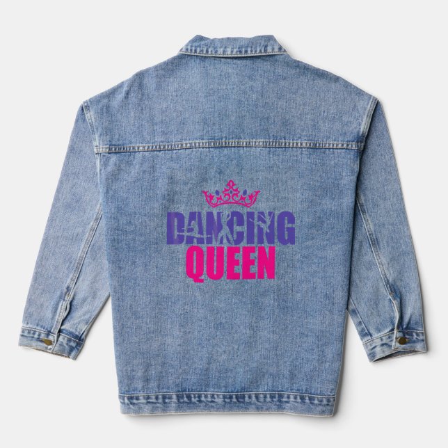 Dancing Queen Crown Ballet Jazz Tanz Sport Jeansjacke (Rückseite)
