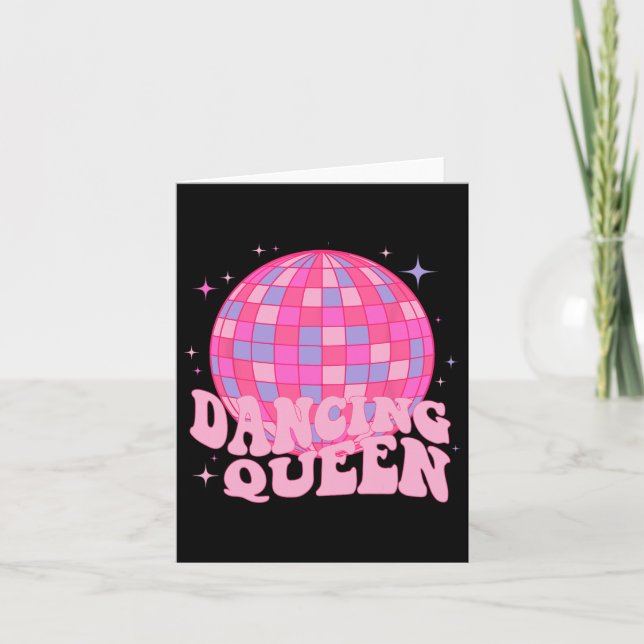 Dancing Queen Dance Mama Dancing 70er 80er Disco Karte (Vorderseite)