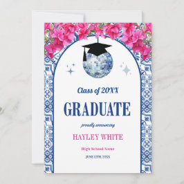 Dancing Queen Disco Ball Class of 2026 Graduation Ankündigung