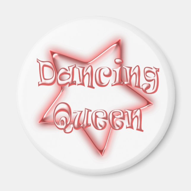 Dancing Queen Girls Pink Kühlschrankmagnet Magnet (Vorne)