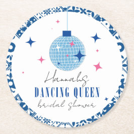 Dancing Queen greek Musical Disco Brautparty Runder Pappuntersetzer