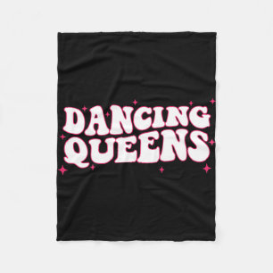 Dancing Queen Retro Bridesmaids Disco Bachelo Fleecedecke