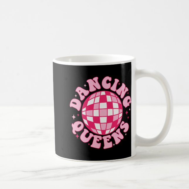 Dancing Queen Retro Bridesmaids Disco Bachelo Kaffeetasse (Rechts)