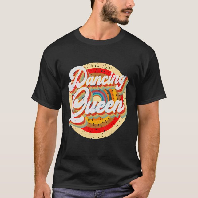 Dancing Queen Roller Disco Outfit 70er Kostüm für T-Shirt (Vorderseite)