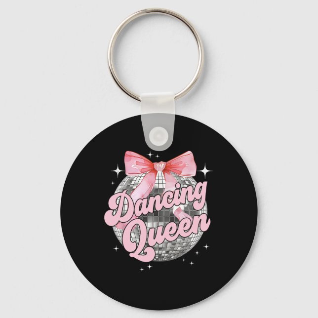 Dancing Queen Shirt Tanzen 70er 80er Women Girl Schlüsselanhänger (Vorderseite)