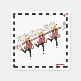Dancing Reindeer Cocktail Napkins Serviette