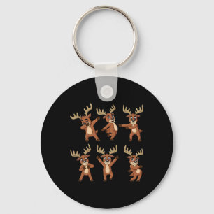 Dancing Reindeer Dance Challenge Weihnachtsmänner  Schlüsselanhänger