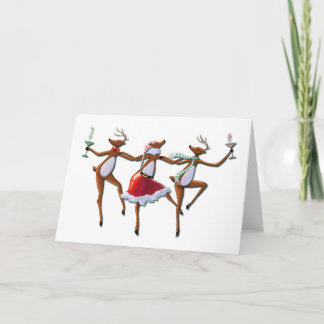 DANCING REINDEY von SHARON SHARPE Feiertagskarte
