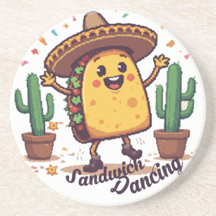 Dancing Sandwich Fiesta Getränkeuntersetzer