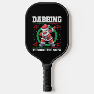 Dancing Santa Claus Christmas Pickleball Schläger