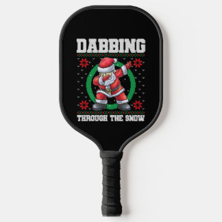 Dancing Santa Claus Christmas Pickleball Schläger